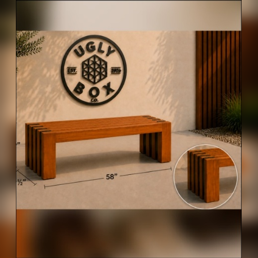 Modern Slat Bench dimensions