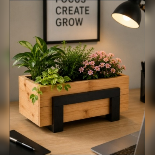 Urban Contrast Planter on a desk